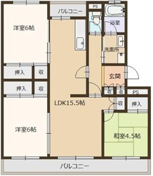 西新在家マンションの物件間取画像